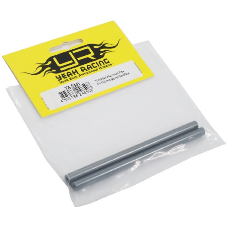 Yeah Racing Threaded Aluminum M3 Link Pipe 6x100mm 2pcs GunMetal