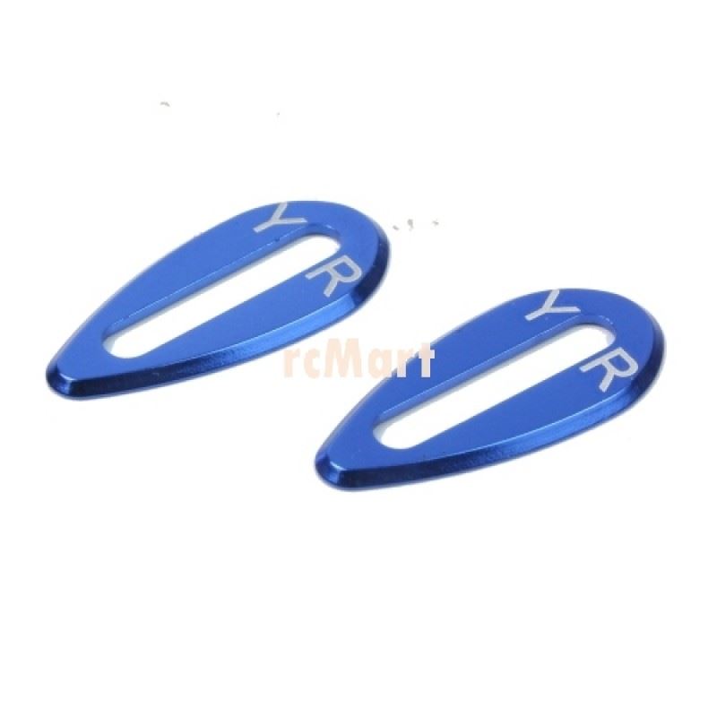 Yeah Racing Aluminum Body Wing Protector (Dark Blue) (2pcs) for On Road Bodies