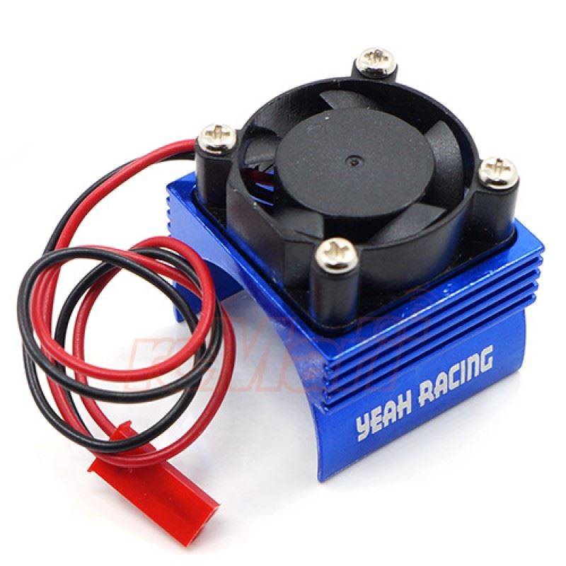 Yeah Racing Aluminum 380 Motor Heat Sink w/ Cooling Fan Blue
