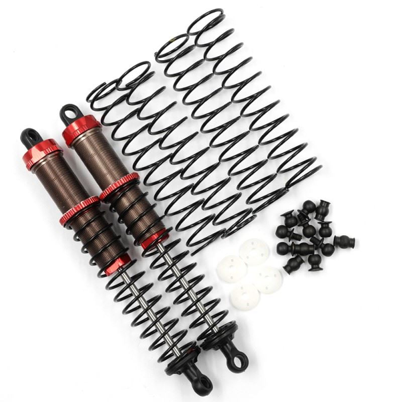 Yeah Racing Aluminum Big Bore Go 120mm Damper 2pcs for 1/10 RC Off Road Car Red