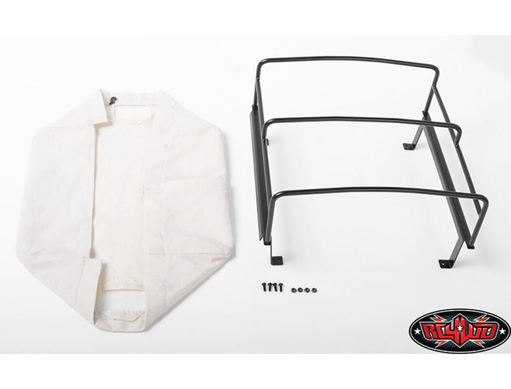 RC4WD BED SOFT TOP W/CAGE FOR RC4WD MOJAVE II FOUR DOOR (WHITE)