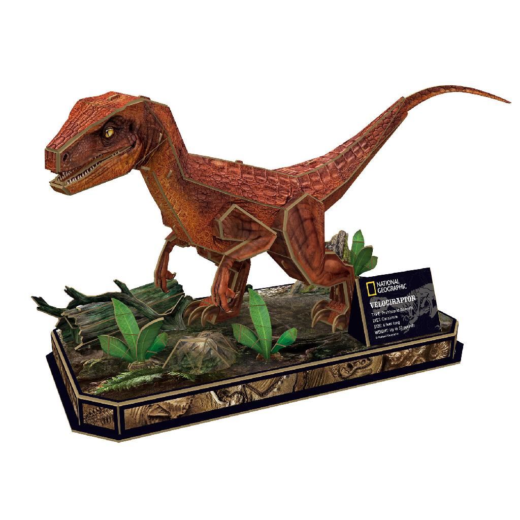 Cubicfun Velociraptor (63 Pieces)