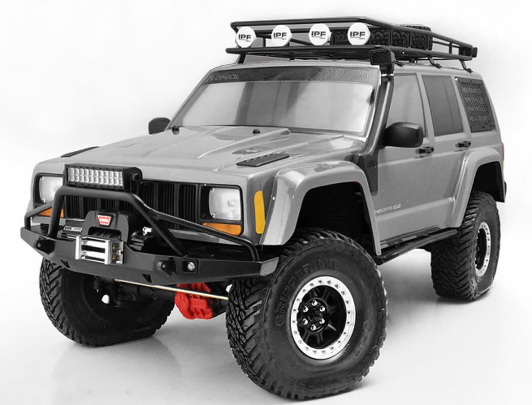 RC4WD SOLID FRONT BUMPER FOR AXIAL SCX10 II XJ (BLACK)