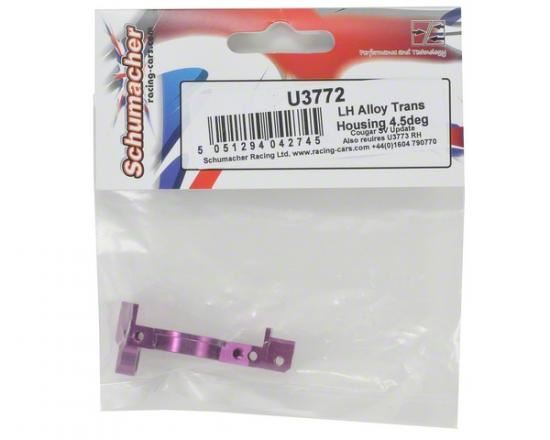 Schumacher Alloy Trans Hsg 4.5deg; LH - Cougar SV