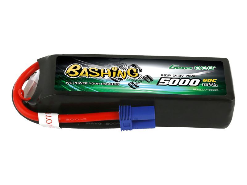 Gens Ace Li-Po Car 4S 14.8V 5000mAh 60C with EC5