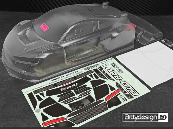 Bitty Design Ar8-Gt3 1:8 Gt Body For Lwb Uncut Unpainted (1Mm)