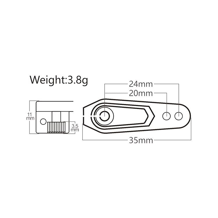 Power Hd Aluminum Servo Horn 20-24Mm 25Th