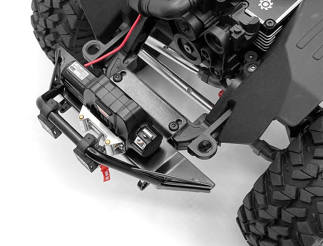 RC4WD ROUGH STUFF METAL FRONT BUMPER W/ FLOOD LIGHTS FOR AXIAL 1/10 SCX10 III JEEP (GLADIATOR/WRANGL