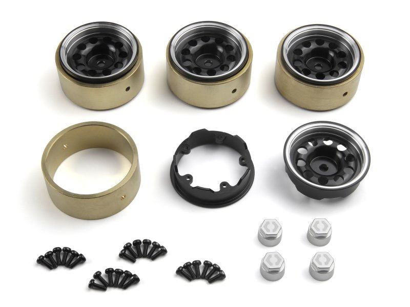 Cs-10 Aluminum Wheel 1.2In (Black/4Pcs)