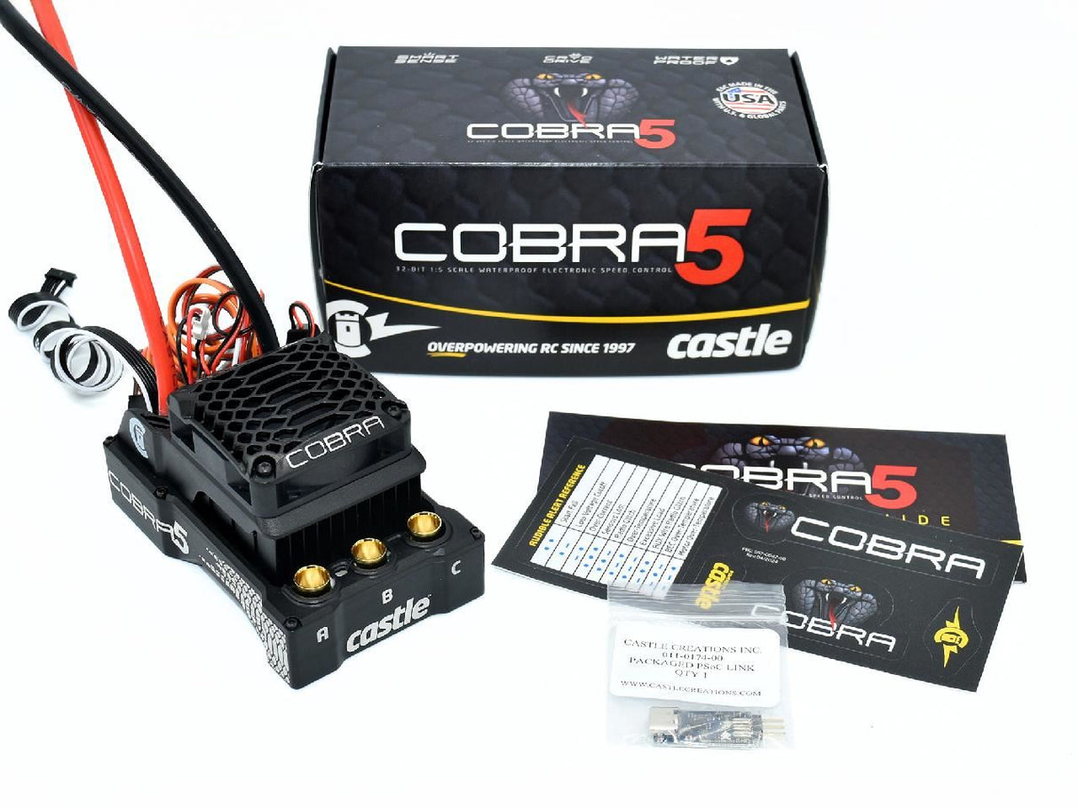 Castle Creations Cobra 5, 8S, 33.6V Esc, 20A Peak Bec