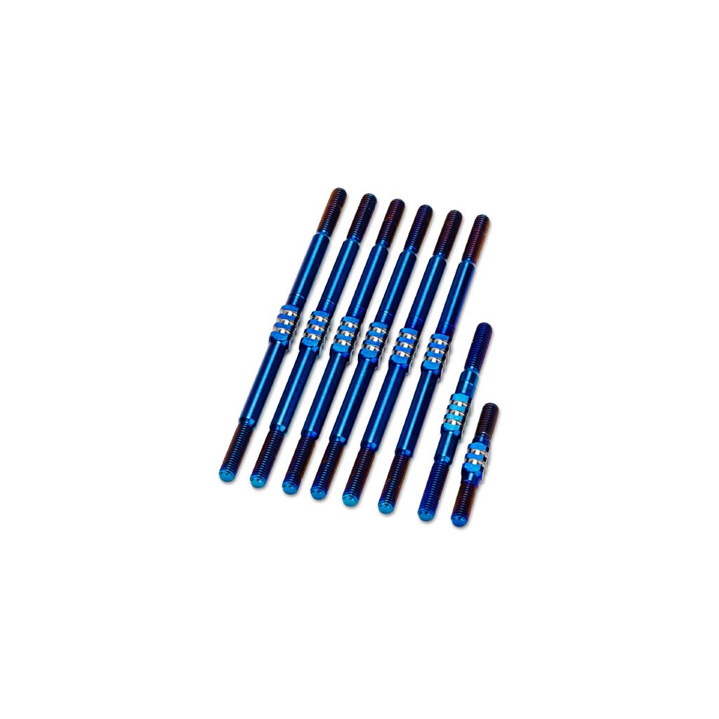 Rc10T Fin Titanium Turnbuckle Set 8Pc - Burnt Blue
