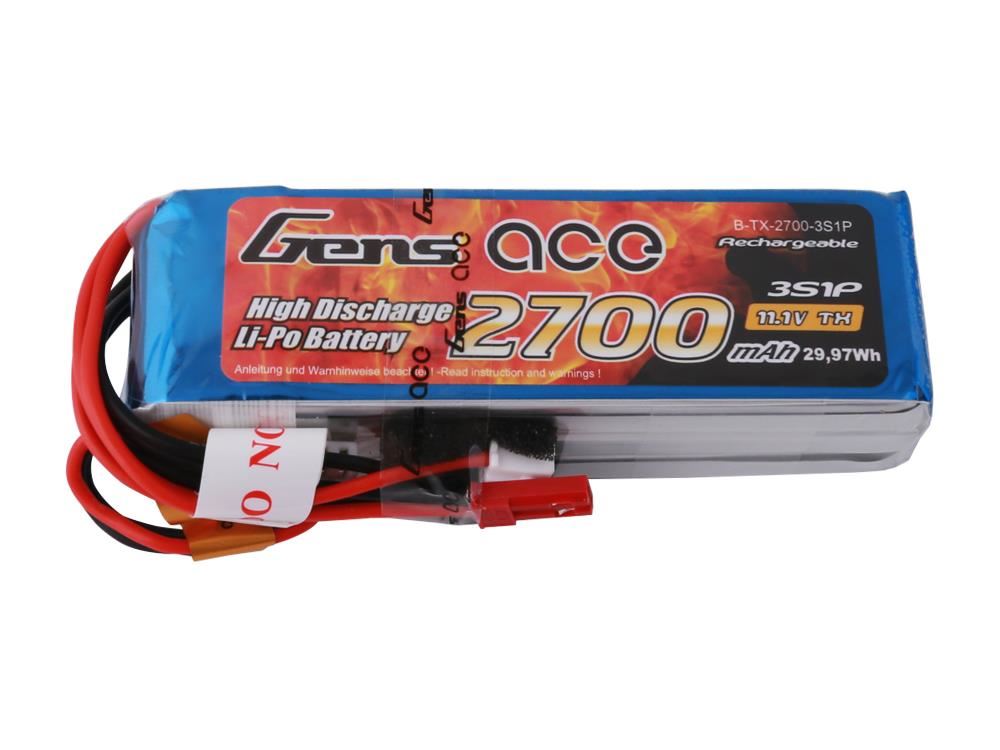 Gens Ace Li-Po 3S 11.1V 2700mAh Tx with BEC