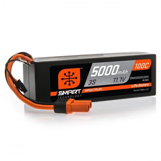 Spektrum 5000mAh 3S 11.1V 100C Smart LiPo Hardcase IC5