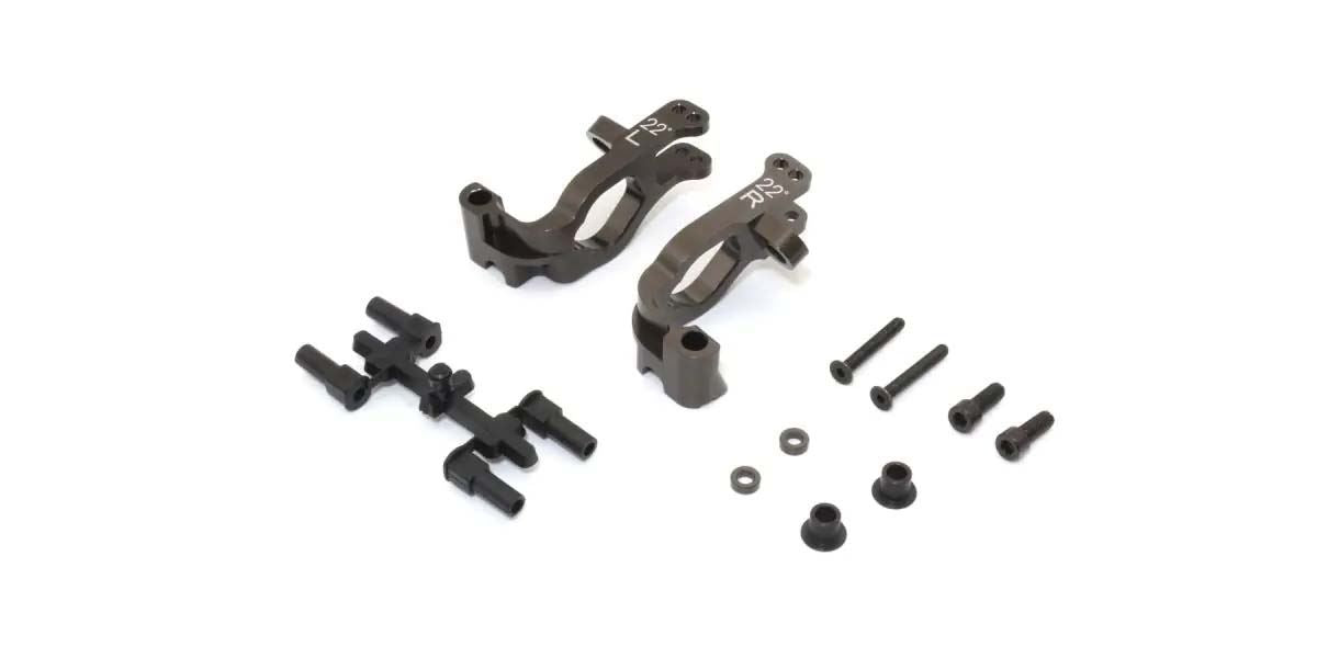 Front Hub Carrier Set Kyosho Inferno Mp9-Mp10 Aluminium - 22 Deg.