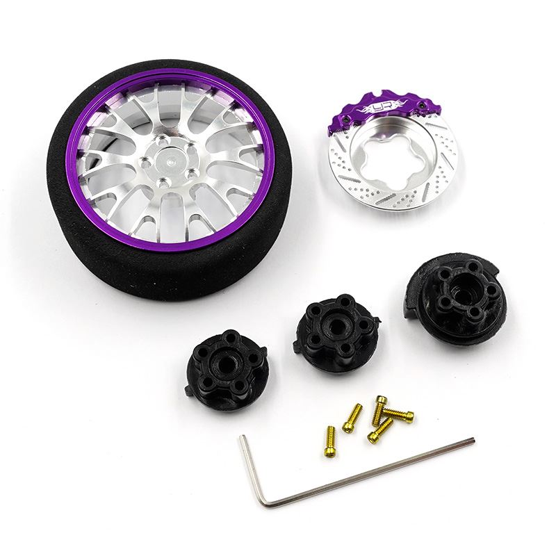 Yeah Racing Aluminum Transmitter Steering Wheel Set Purple Type A Fits Futaba Ko Sanwa Flysky Traxxas