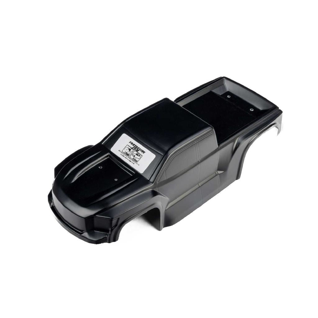 Pro-Line 1/16 Pre-Cut Truck Body Tough Color Black: Traxxas Mini Maxx