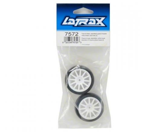 Latrax T&W, Spoke Wht Wheel, Slicks