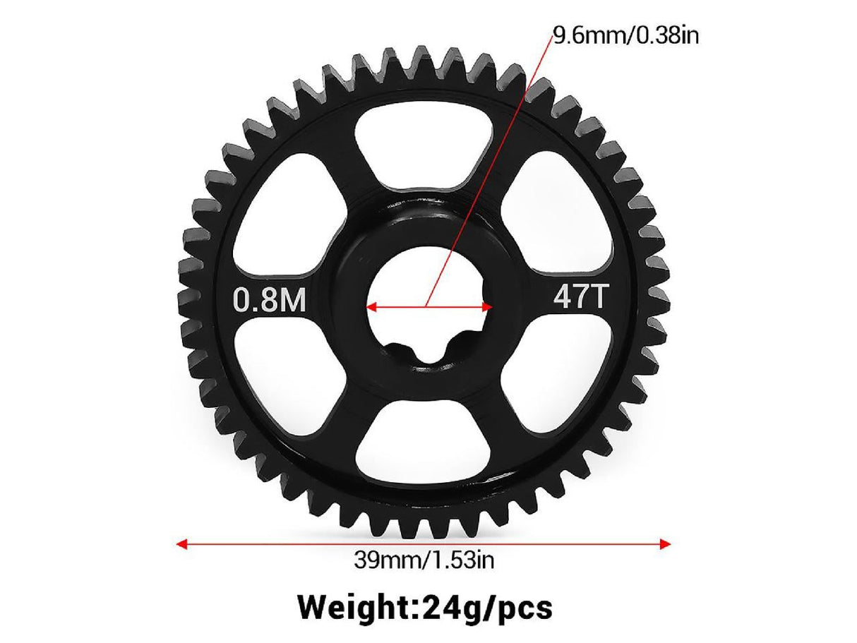 Rco Steel Spur Gear 47T (0.8M), Mini Max