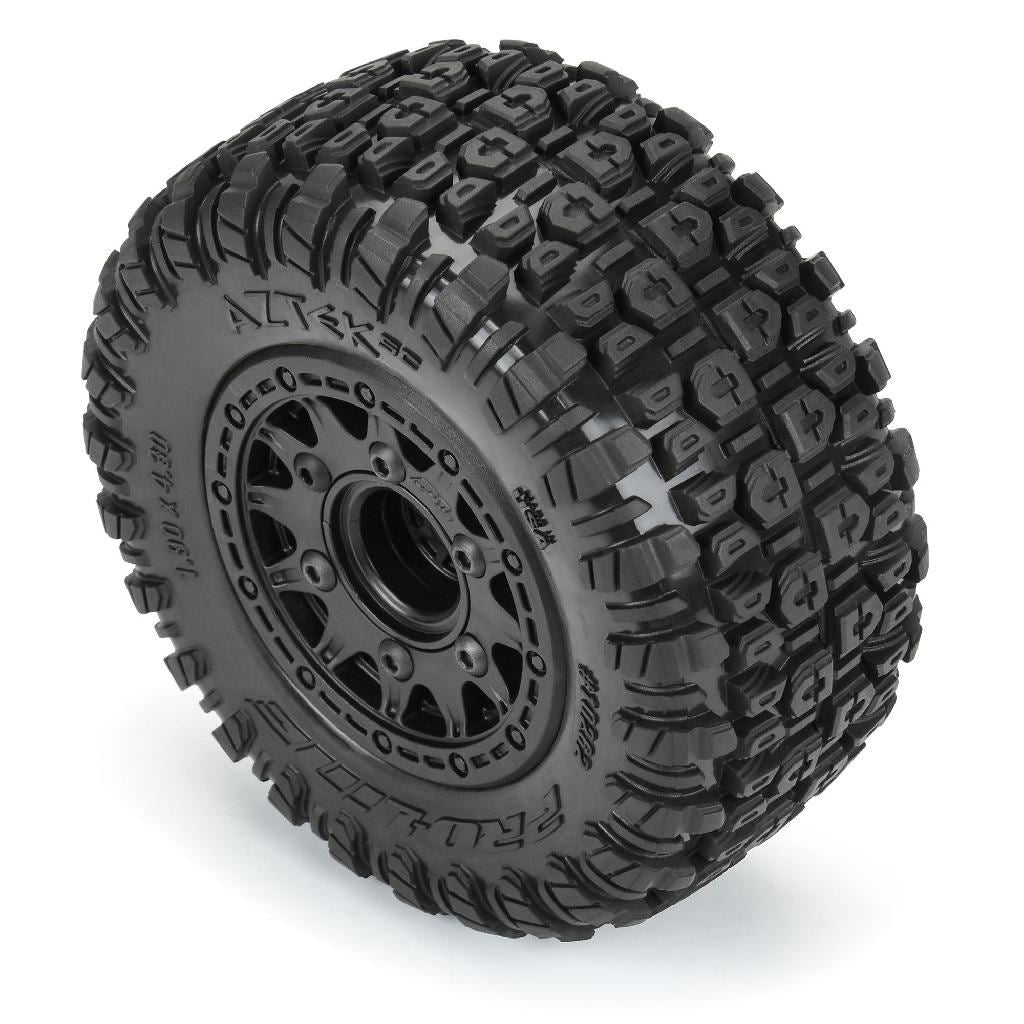 Pro 1/10 Aztek M2 F/R 2.2In/3.0In Sc Mtd 12Mm & 14Mm Black Raid Wh