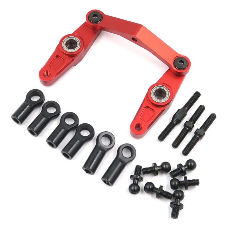 Yeah Racing Aluminum Steering Set For Tamiya TT-01E Red