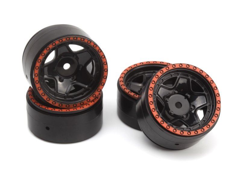 Cl-5 Beadlock Wheel 1.2In (Red/4Pcs)
