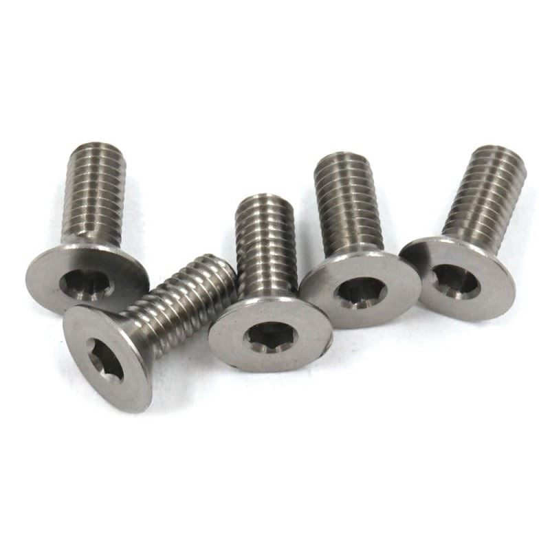Yeah Racing Titanium Tc4 M3X8Mm High Precision Flat Head Socket Screw 5 Pcs