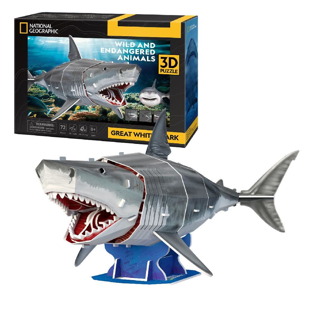 Cubicfun Great White Shark (72 Pieces)