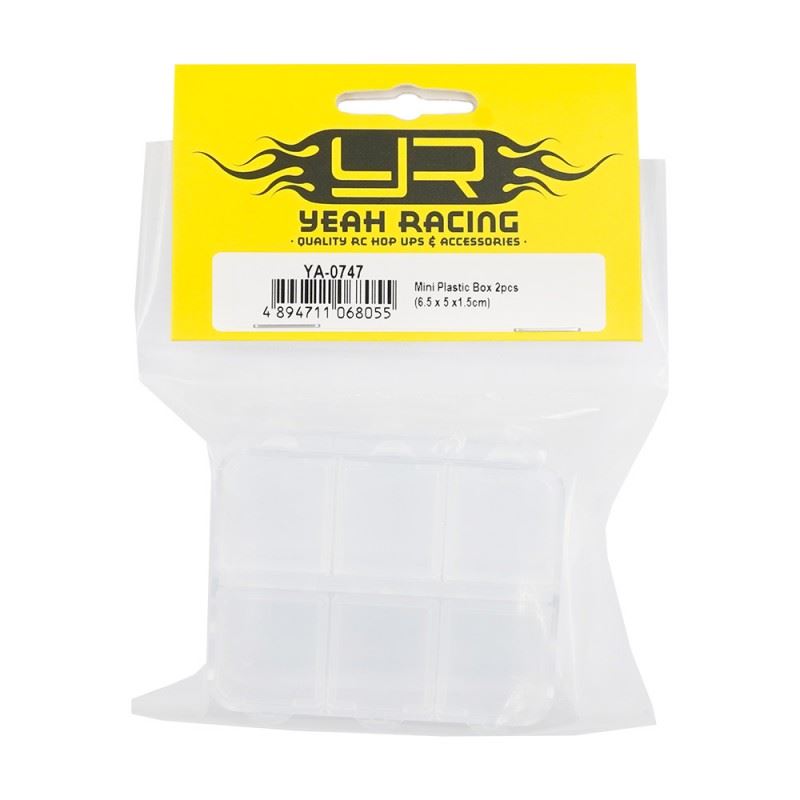 Yeah Racing Mini Plastic Box 2Pcs (6.5 X 5 X1.5Cm)