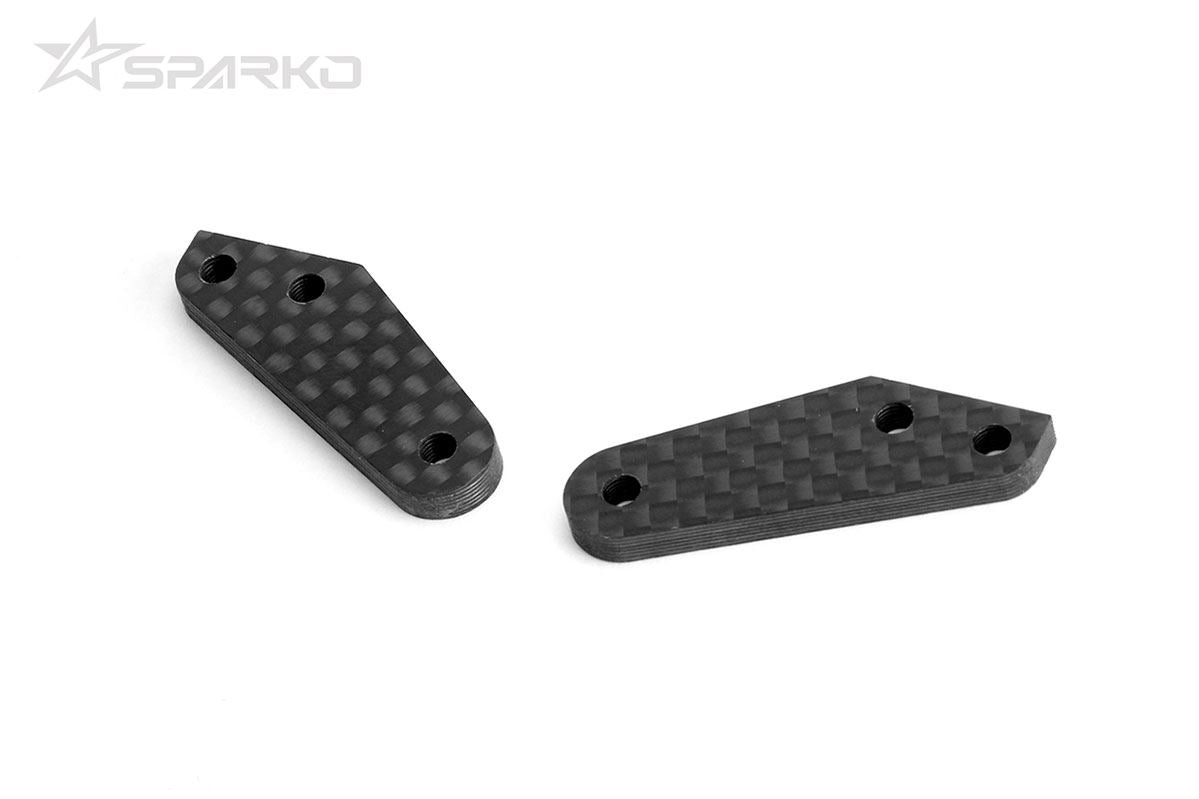 Sparko F8 Carbon Fiber Steering Knuckle Plate(R=L) 3.0Mm (2Pcs)