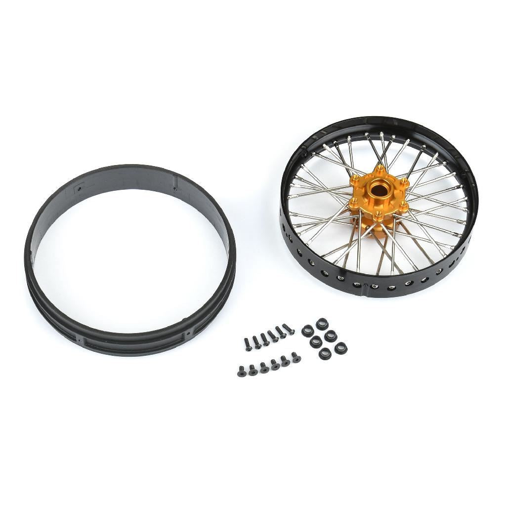 Pro 1/4 Pro-Spec Aluminum V2 Bead Front Wheel Black/Gold (1): Pr