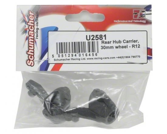 Schumacher Rear Hub Carrier; 30mm wheel - R12 (pr)