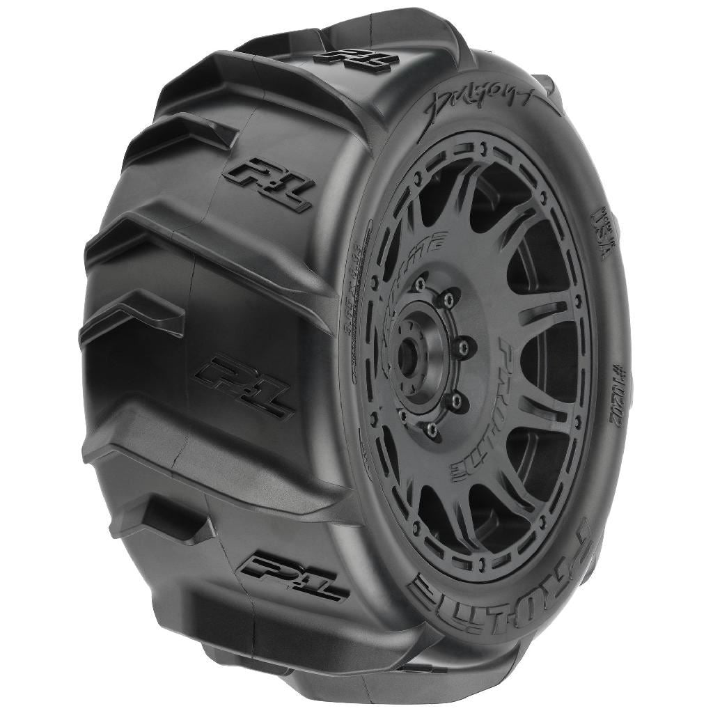 Proline 1/6 Dumont Sand/Snow Front/Rear 5.7In Tires Mounted On Raid 8