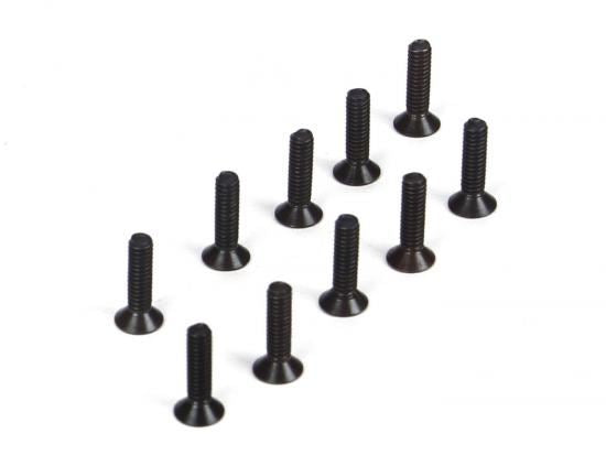 TLR Flat Head Screws, M2 x 8mm (10)