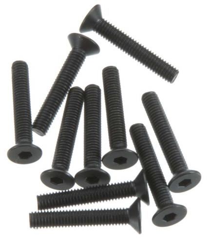 AXIAL Hex Socket Flat Head M3x18mm Black (10)