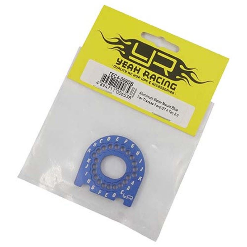 Yeah Racing Aluminum Motor Mount Blue For Traxxas Ford GT 4 Tec 2.0