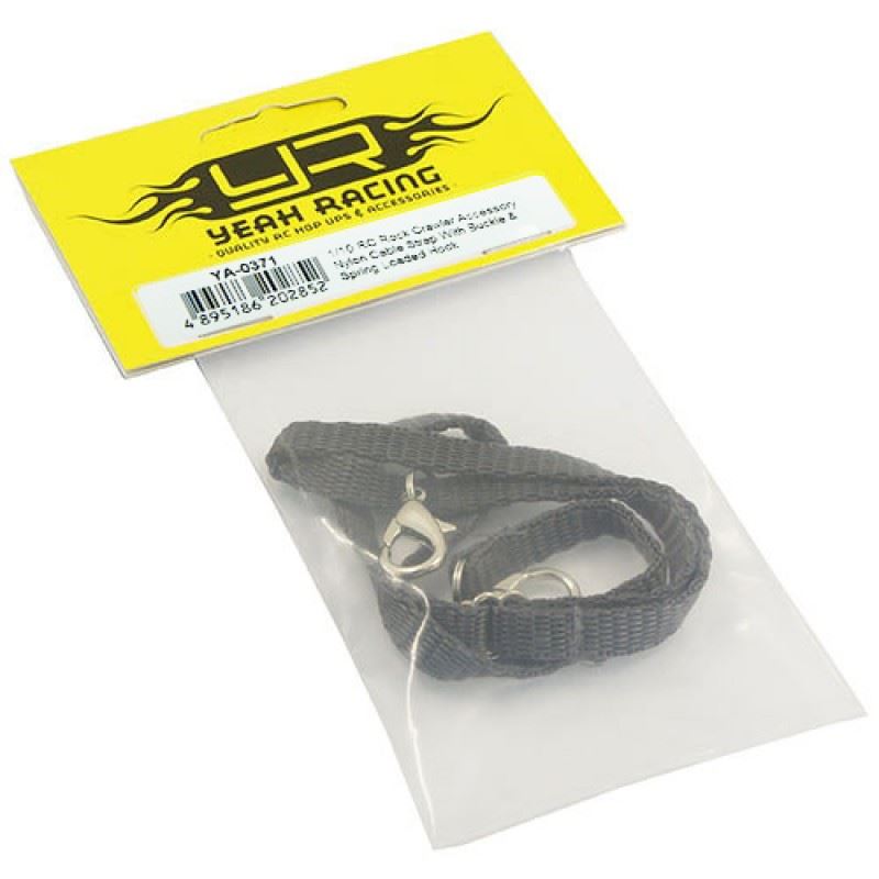 Yeah Racing 1/10 RC Rock Crawler Accessories Nylon Cable Strap With Buckle and Spring Loaded Hook