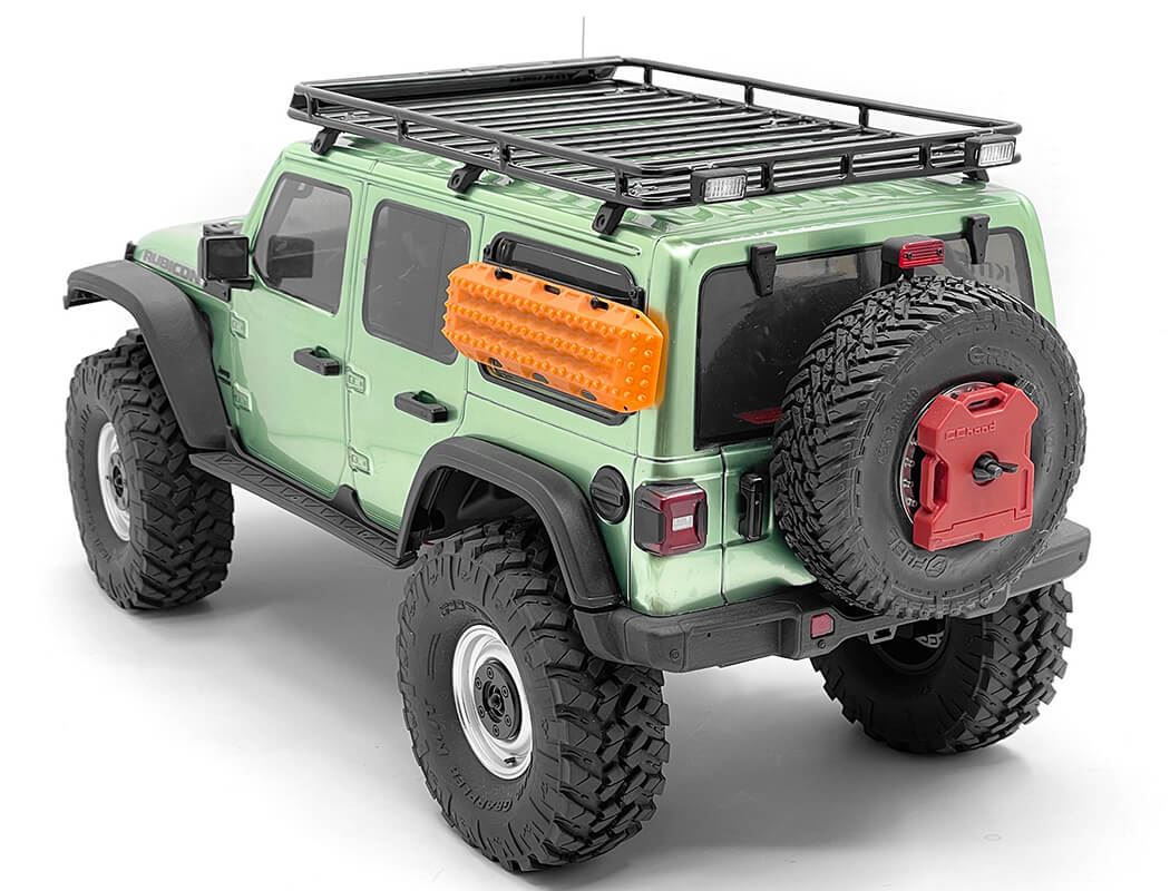 RC4WD STEEL TUBE ROOF RACK W/ REAR UTILITY LIGHTS FOR AXIAL 1/10 SCX10 III JEEP JLU WRANGLER
