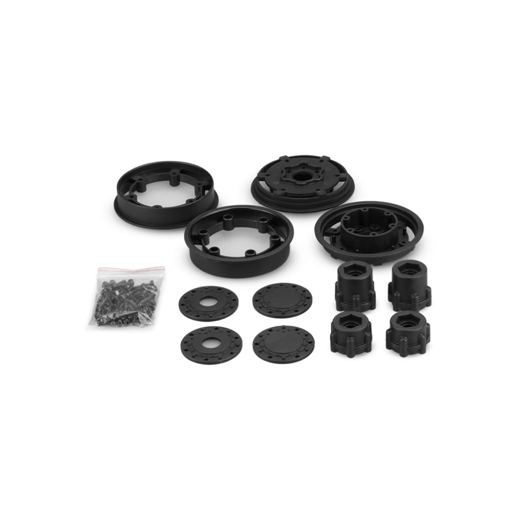 Tribute Transport-2.4in MT wheel&adaptors (Blk) 2pc
