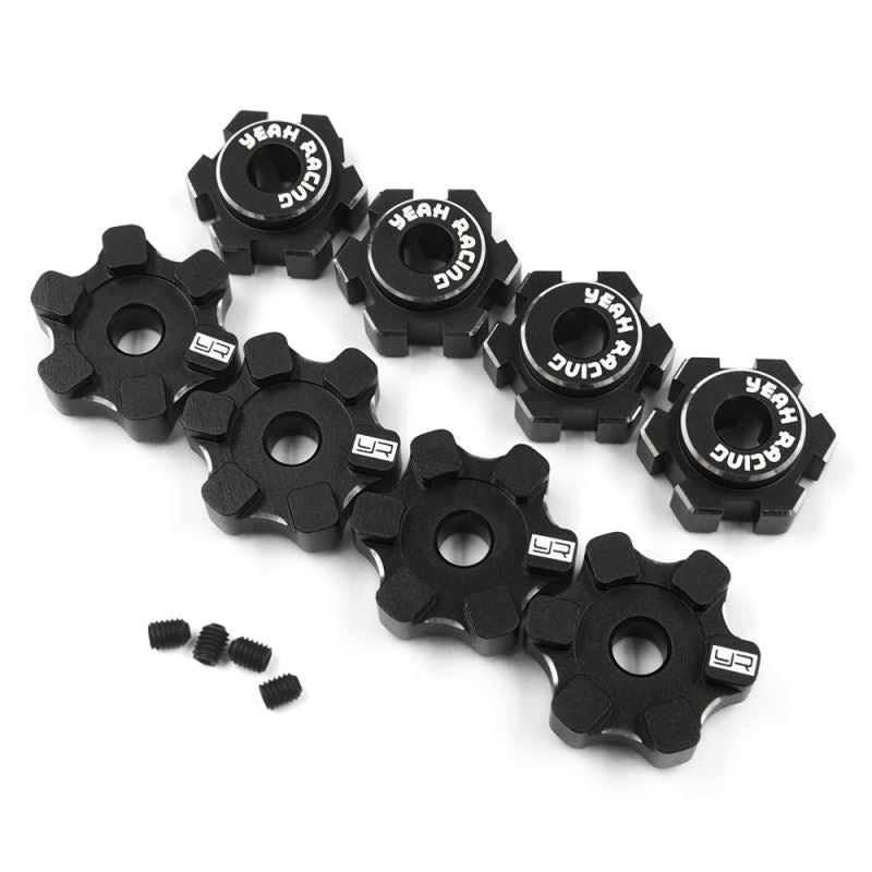 Yeah Racing Aluminum 7075 17mm Wheel Hex Set For TRAXXAS MAXX 1/8 RC CAR Black