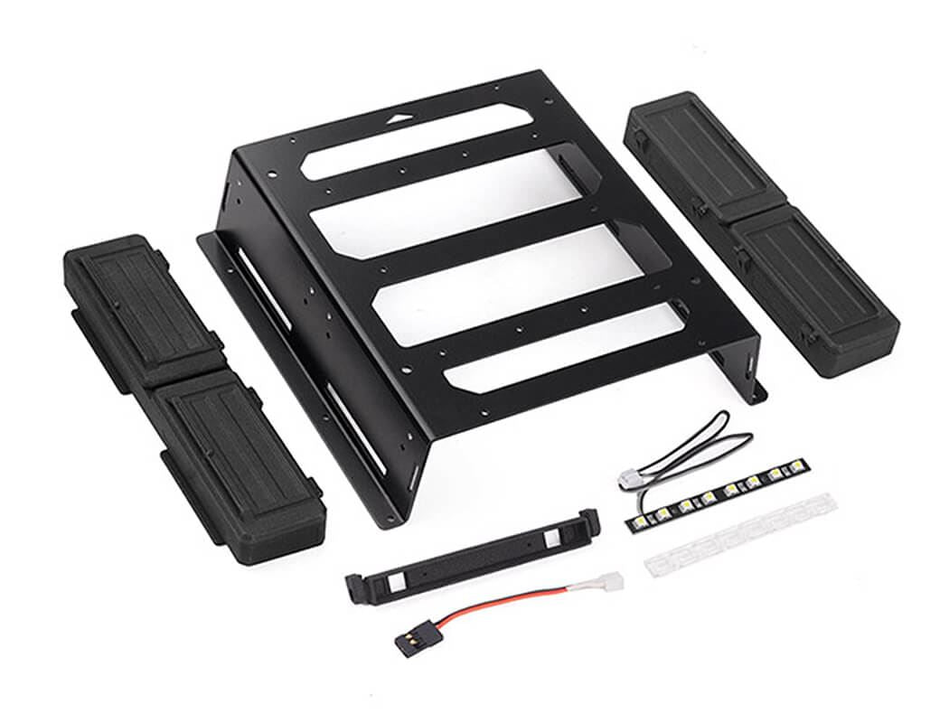 RC4WD REAR BED RACK & TOOL BOX W/ LIGHT BAR FOR VANQUISH VS4