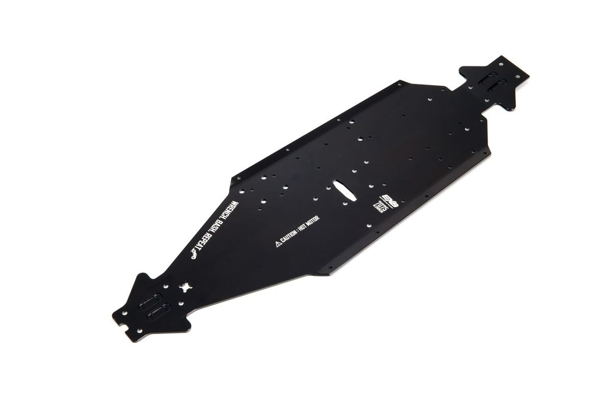 Arrma Aluminum Chassis CNC 7075 T6 LWB Black (Incredible Strength) (ARA320570)