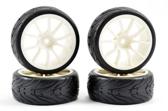 Fastrax 1/10 Street/tread Tyre 10sp White Wheel