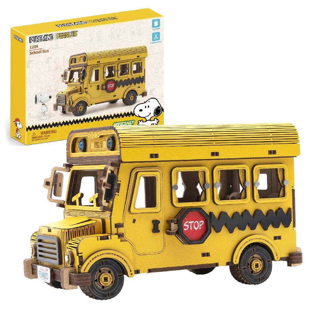 Puremind Peanuts™ Snoopy Yellow School Bus