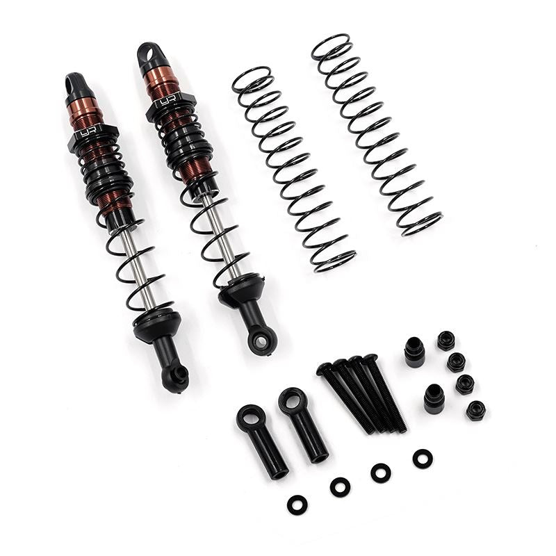 Yeah Racing 100mm Desert Cobra Dual Spring Damper Pair Black For 1/10 RC Offroad