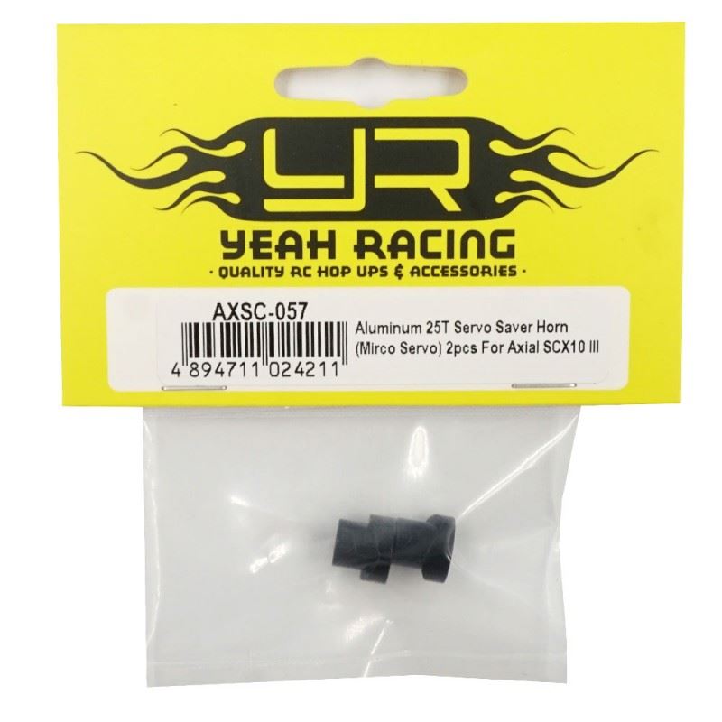 Yeah Racing Aluminum 25T Servo Saver Insert 2pcs For Axial SCX10 III Micro Servo