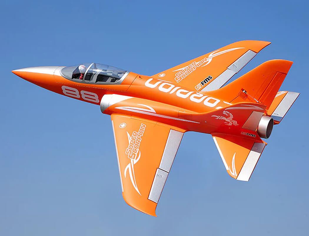 Fms 90Mm Edf Super Scorpion Pnp V2 6S Jet - Orange