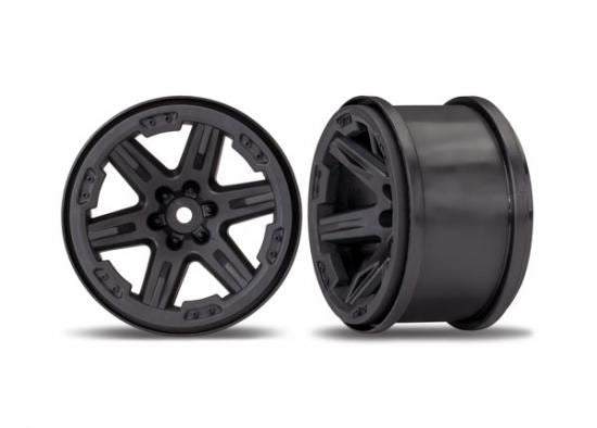 TRAXXAS Wheels, Rustler 4X4 2.8' (black) (2)