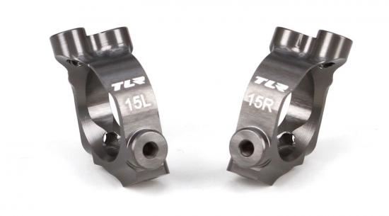 TLR Castor Block Set, 15 degrees, Aluminum: 22-4