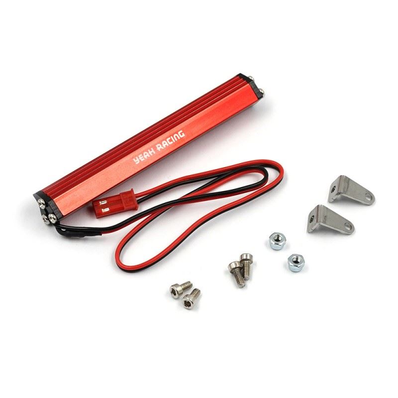 Yeah Racing 1/10 Aluminum White Super Bright LED Light Bar 85mm Red For RC Truck Crawler