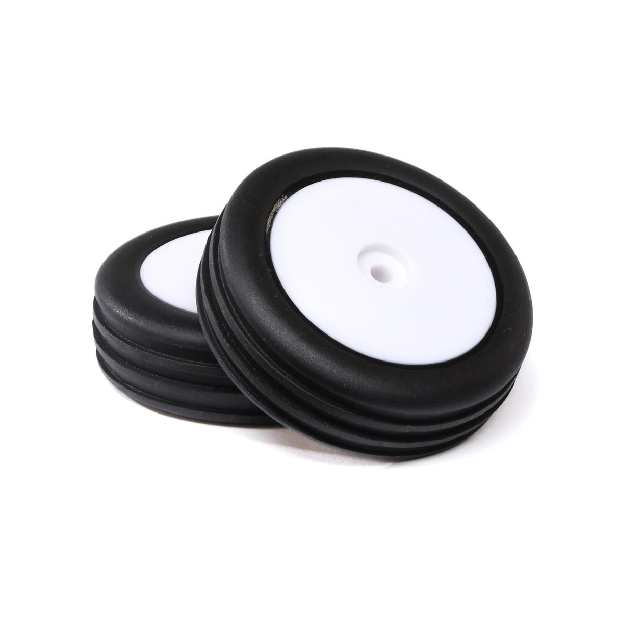 Losi Wide Body Rib, Front, Mounted Tires, White (2): Mini B